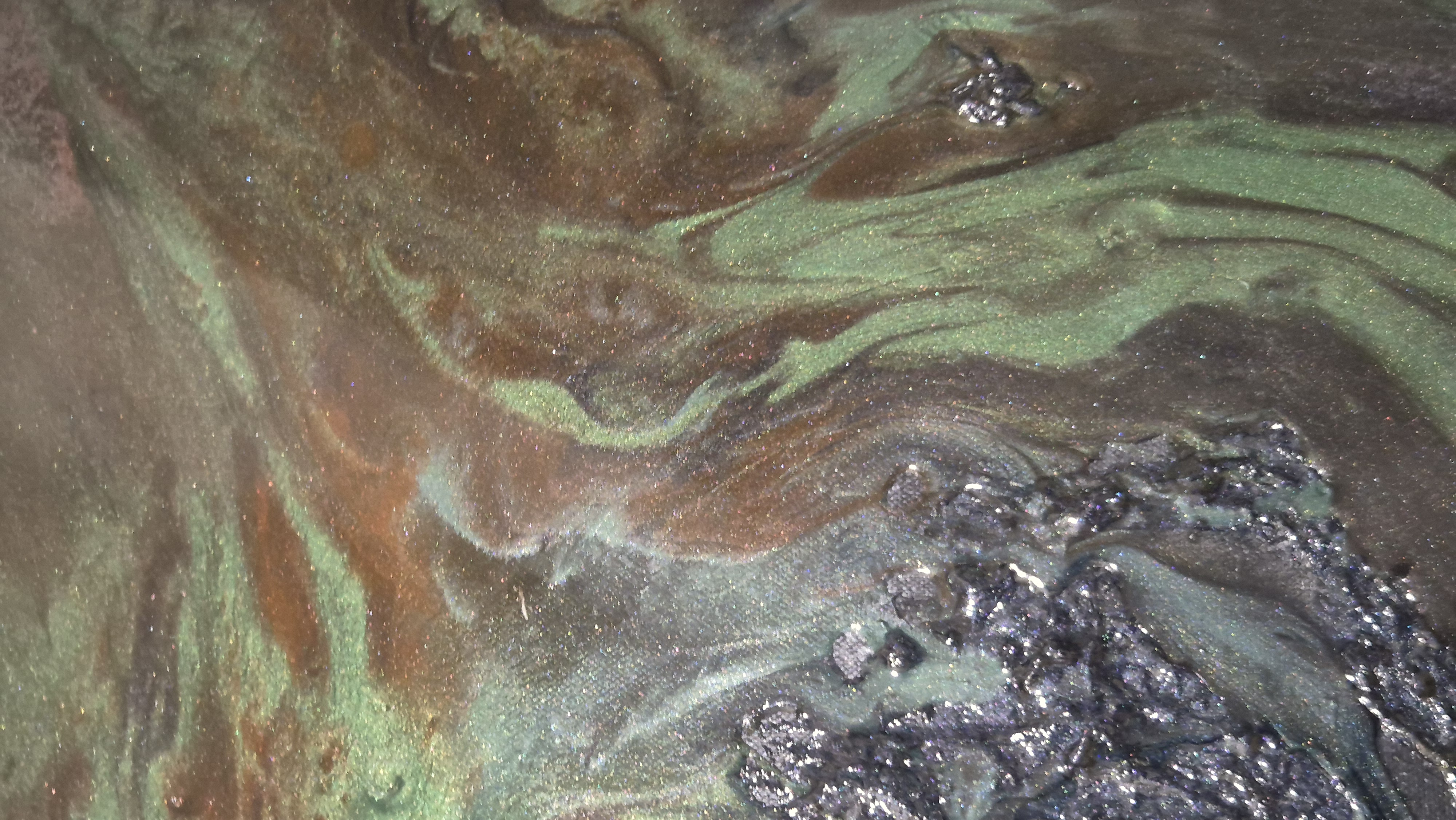 Catharsis, peinture originale de Nicolas Brun — Résine époxy sur toile, vue 2