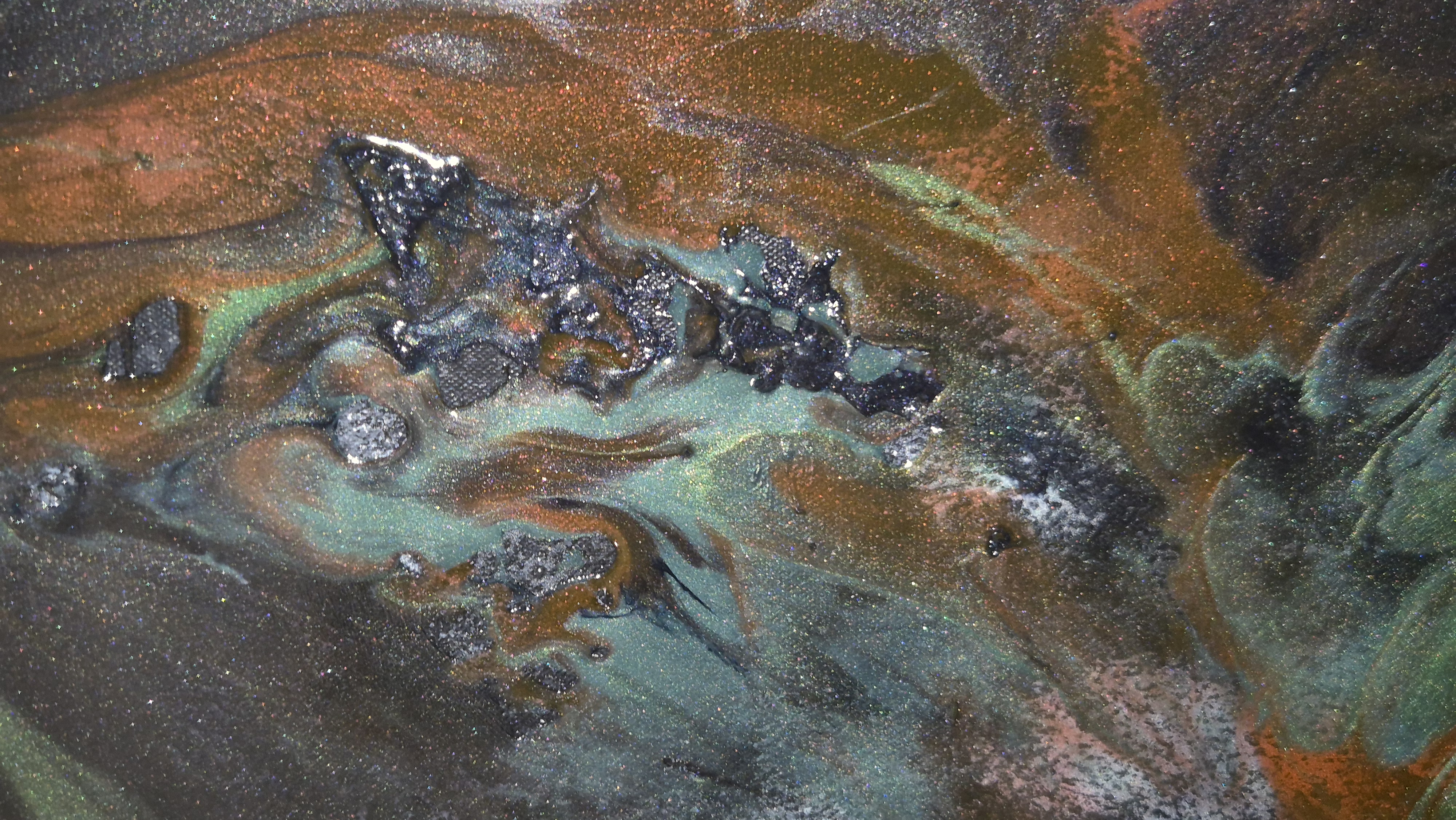 Catharsis, peinture originale de Nicolas Brun — Résine époxy sur toile, vue 4