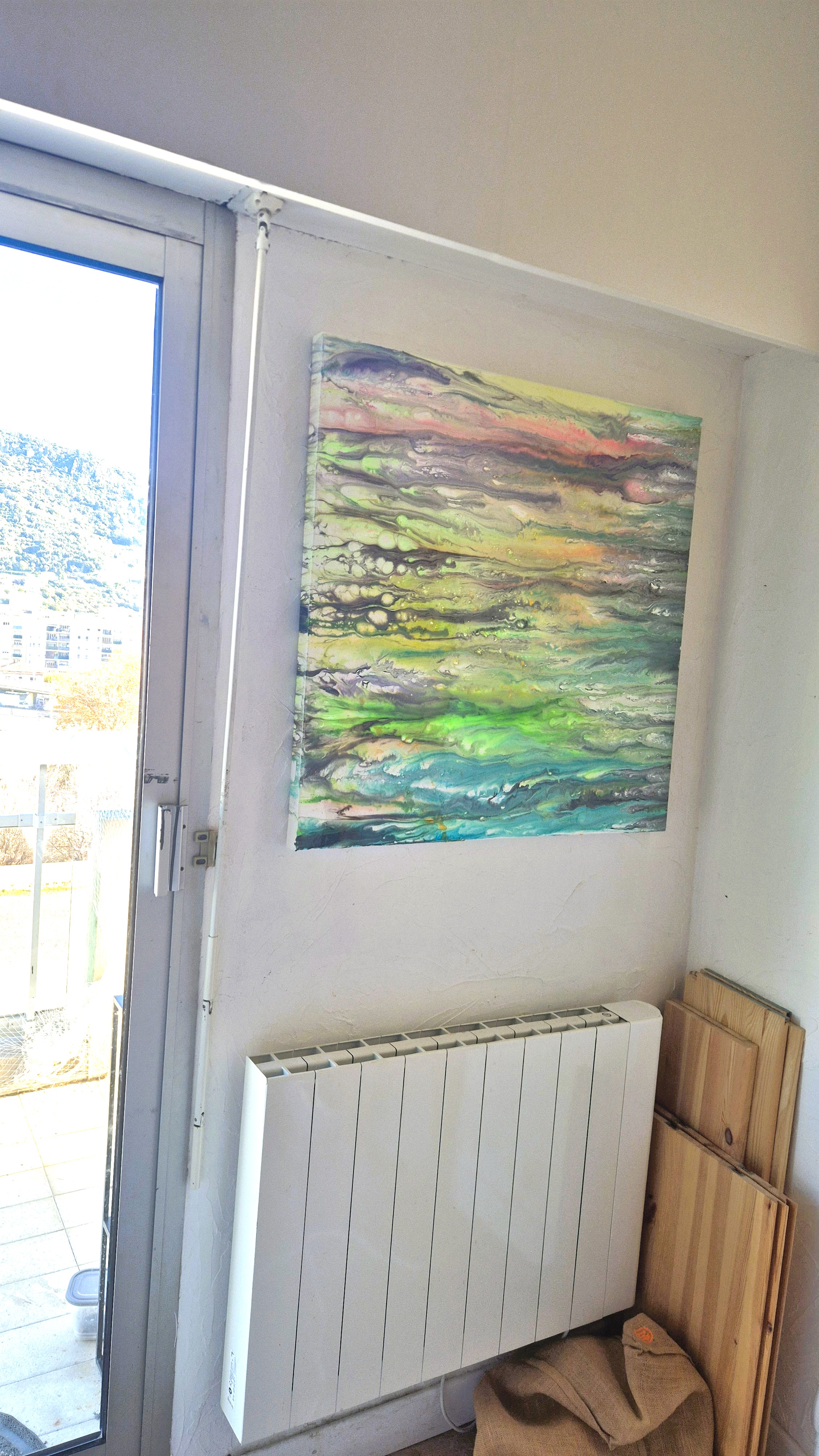Existence, peinture originale de Nicolas Brun — Résine époxy sur toile, vue 4