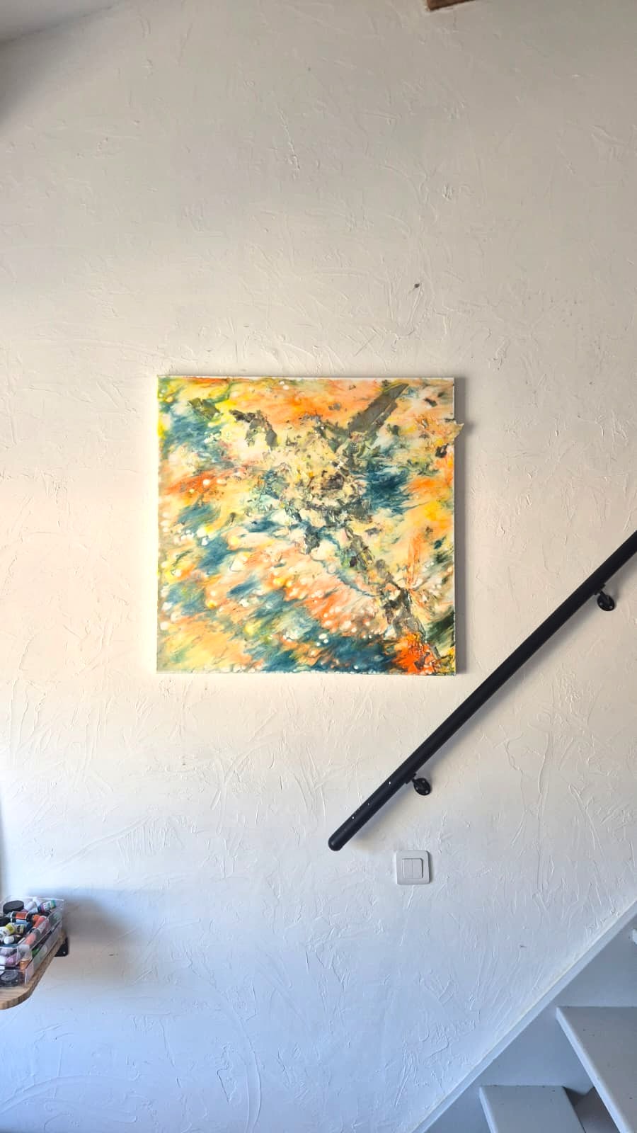 Phœnix, peinture originale de Nicolas Brun — Résine époxy sur toile, vue 2